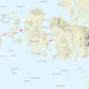 Kart over dei tre bruene med redusert seglingshøgd
